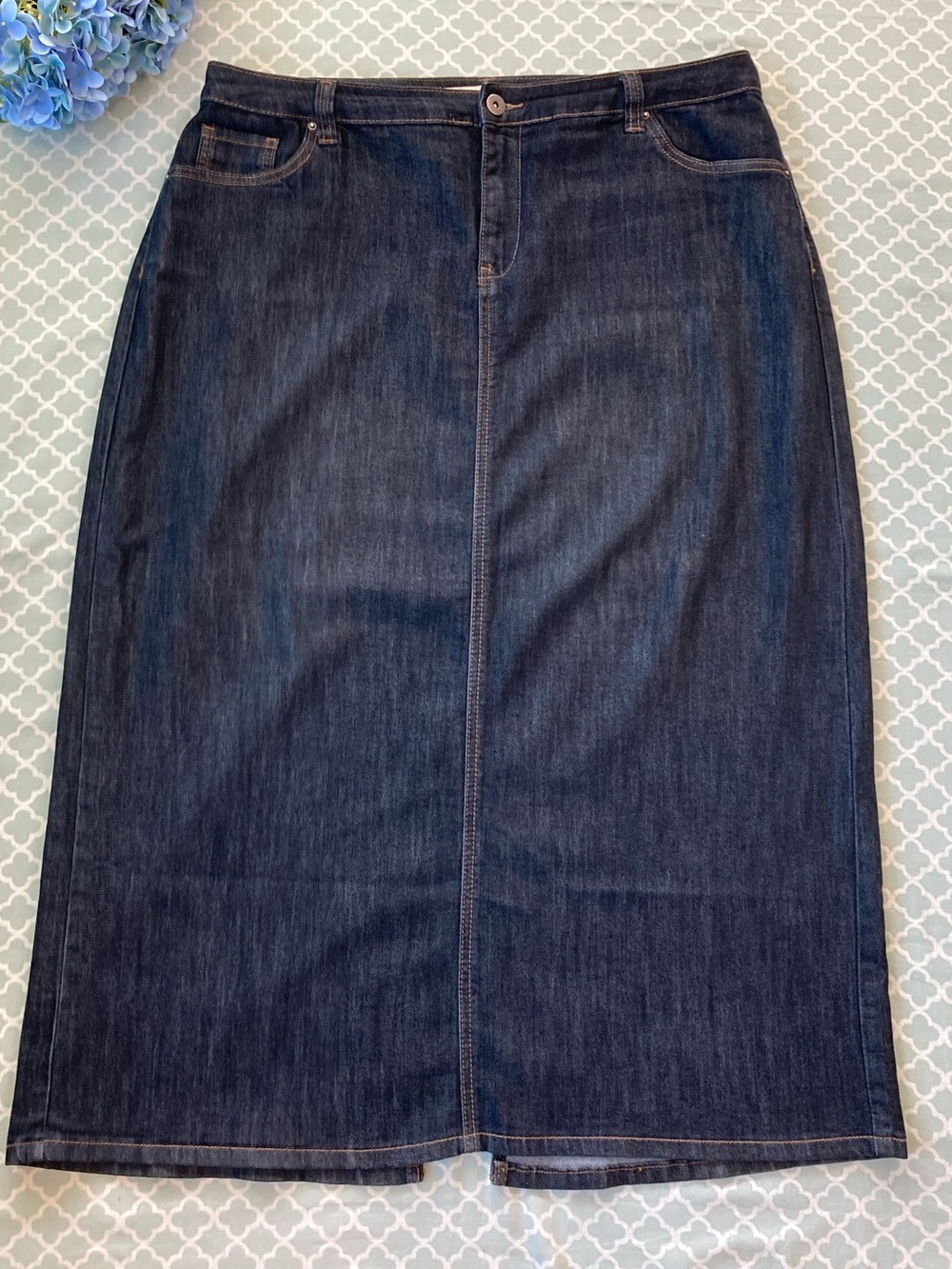 Cato Dark Denim Maxi Skirt 16W